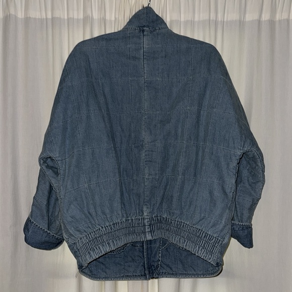 Free People Dolman Quilted Denim Jacket size Small ~ NWOT - Picture 4 of 6